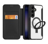 DUX DUCIS SKIN X PRO tok álló, bőr hatású (FLIP, oldalra nyíló, RFID, kitámasztó, MagSafe) FEKETE Samsung Galaxy S24 Plus (SM-S926)