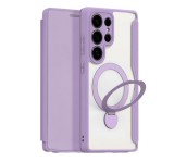 DUX DUCIS SKIN X PRO tok álló, bőr hatású (FLIP, oldalra nyíló, RFID, kitámasztó, MagSafe) LILA Samsung Galaxy S25 Ultra (SM-S938)