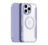 DUX DUCIS SKIN X PRO tok álló, bőr hatású (FLIP, oldalra nyíló, RFID, MagSafe) LILA Apple iPhone 16 Pro