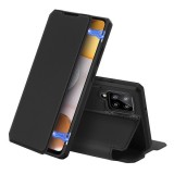 Dux Ducis Skin X Samsung Galaxy A42 (SM-A425F) tok álló (Flip, oldalra nyíló) fekete