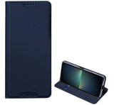 Dux Ducis Sony Xperia 5 V SKIN PRO Flip tok álló, bőr hatású SÖTÉTKÉK
