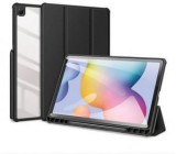 Dux Ducis Toby Samsung Galaxy Tab S6 Lite 10.4 bőr hatású tablet tok fekete (GP-145252)