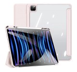 DUX DUCIS TOBY tok álló, bőr hatású (aktív FLIP, oldalra nyíló, TRIFOLD, asztali tartó, ceruza tartó) RÓZSASZÍN Apple IPAD Pro 13 (2024)