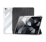 DUX DUCIS UNID tok álló, textil hatású (aktív FLIP, oldalra nyíló, TRIFOLD, asztali tartó, ceruza tartó) FEKETE Apple IPAD Air 13 (2024)