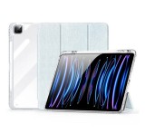 DUX DUCIS UNID tok álló, textil hatású (aktív FLIP, oldalra nyíló, TRIFOLD, asztali tartó, ceruza tartó) VILÁGOSKÉK Apple IPAD Pro 13 (2024)