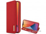 Dux Ducis Wish álló, valódi bőr flip tok Apple iPhone 12 mini készülékhez, piros