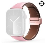 DUX DUCIS YA pótszíj (egyedi méret, nagy, valódi bőr, mágneses) RÓZSASZÍN Apple Watch Ultra 2 49mm, Watch Ultra 49mm, Watch Series 9 45mm