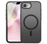 DUX DUCIS YIND szilikon telefonvédő (ütésállóság, kameravédő, matt, MagSafe) FEKETE Apple iPhone 16e