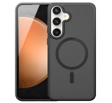 DUX DUCIS YIND szilikon telefonvédő (ütésállóság, kameravédő, matt, MagSafe) FEKETE Samsung Galaxy S25 FE (SM-S731)