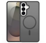 DUX DUCIS YIND szilikon telefonvédő (ütésállóság, kameravédő, matt, MagSafe) FEKETE Samsung Galaxy S26 (SM-S942)