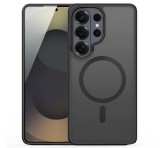DUX DUCIS YIND szilikon telefonvédő (ütésállóság, kameravédő, matt, MagSafe) FEKETE Samsung Galaxy S26 Ultra (SM-S948)