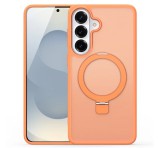 DUX DUCIS YIND szilikon telefonvédő (ütésállóság, kameravédő, matt, MagSafe, kitámasztó) NARANCSSÁRGA Samsung Galaxy S26 Plus (SM-S947)