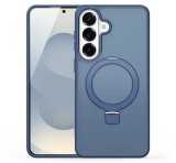 DUX DUCIS YIND szilikon telefonvédő (ütésállóság, kameravédő, matt, MagSafe, kitámasztó) SÖTÉTKÉK Samsung Galaxy S26 (SM-S942)