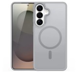 DUX DUCIS YIND szilikon telefonvédő (ütésállóság, kameravédő, matt, MagSafe) VILÁGOSSZÜRKE Samsung Galaxy S26 (SM-S942)