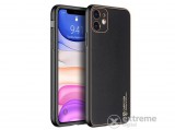 Dux Ducis Yolo bőr hatású műanyag tok Apple iPhone 12 mini készülékhez, fekete