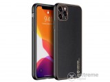 Dux Ducis Yolo bőr hatású műanyag tok Apple iPhone 12 Pro Max készülékhez, fekete