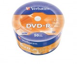 DVD-R lemez, 4,7GB, 16x, 50 db, zsugor csomagolás, VERBATIM