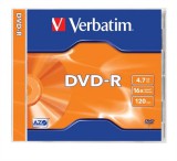 DVD-R lemez, AZO, 4,7GB, 16x, 1 db, normál tok, VERBATIM (DVDV-16)