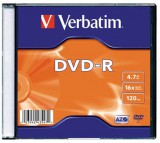 DVD-R lemez, AZO, 4,7GB, 16x, 1 db, vékony tok, VERBATIM (DVDV-16V1)