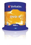 DVD-R lemez, AZO, 4,7GB, 16x, 100 db, hengeren, VERBATIM