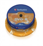 DVD-R lemez, AZO, 4,7GB, 16x, 25 db, hengeren, VERBATIM (DVDV-16B25)
