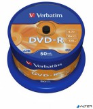 DVD-R lemez, AZO, 4,7GB, 16x, 50 db, hengeren, VERBATIM