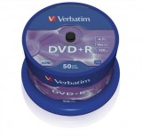 DVD+R lemez, AZO, 4,7GB, 16x, 50 db, hengeren, VERBATIM