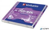 DVD+R lemez, kétrétegű, 8,5GB, 8x, 1 db, normál tok, VERBATIM &#039;Double Layer&#039;
