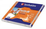 DVD-R lemez, nyomtatható, matt, ID, 4,7GB, 16x, 1 db, normál tok, VERBATIM (DVDV-16N)
