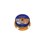 DVD-R Verbatim 4,7 GB 16x Cakebox x25 nyomtatható, matt