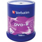 DVD+R Verbatim 4,7GB 100pcs Pack 16x Spindel azo silber retail (43551)