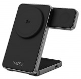 Dviced 3-in-1 foldable magnetic wireless charger stand Black DV230010