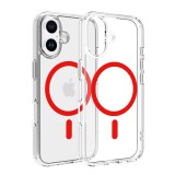 Dviced Magsafe iPhone 16 clear case Red DV511007