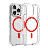 Dviced Magsafe iPhone 16 Pro clear case Red DV511021