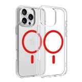 Dviced Magsafe iPhone 16 Pro Max clear case Red DV511028