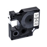 Dymo D1 feliratozógép szalag, 12 mm x 7 m, fehér-fekete