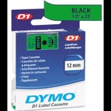 DYMO "D1" Feliratozógép szalag 12 mm x 7 m fekete-zöld (GD45019) (GD45019)