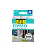 Dymo D1 feliratozógép szalag, 12 mm x 7 m, sárga-fekete