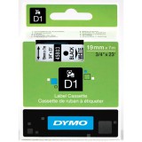 Dymo D1 feliratozógép szalag, 19 mm x 7 m, fekete-fehér