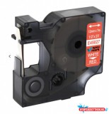 Dymo kompatibilis Utángyártott DYMO D1 45027 12mm x 7 m piros-fehér