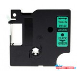 Dymo kompatibilis Utángyártott DYMO D1 45809 19mm x 7m fekete-zöld #S0720890