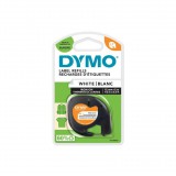Dymo Letratag 12mm Feliratozógép szalag - Fehér alapon fekete (S0718850)