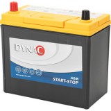 DYNAC Start-Stop AGM - 12v 75ah - autó akkumulátor - bal+