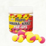 Dynamite Baits Pop-Up Krill & Banana Fluro Two Tone Pop-Ups 15mm (DY605)