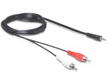 DeLOCK 84277 audio kábel 10 M 3.5mm 2 x RCA Fekete