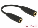 Delock adapter audio sztereó jack 3,5 mm-es, 4 pólusú anya anya 13 cm