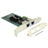 Delock PCI-E Vezetékes hálózati Adapter, 2x Gigabit LAN (DL89944)