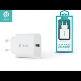 Devia Smart USB hálózati töltő adapter - Devia Smart USB Fast Charge - 5V/2,1A - white (ST300189) - Töltők