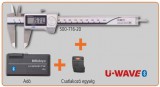 Digitális tolómérő U-WAVE Bluetooth készletben 0-150/0,01mm IP67. Tolómérő (500-716-20) adó és csatlakozó egység