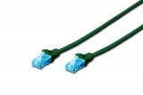 Digitus 3m Cat5e U/UTP hálózati kábel Zöld U/UTP (UTP)
